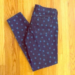 Lucky Brand Charlie Skinny Polka Dot Denim Jeans